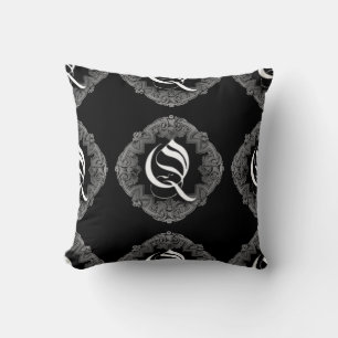 Elegant Gothic Initiaal Q Kussen