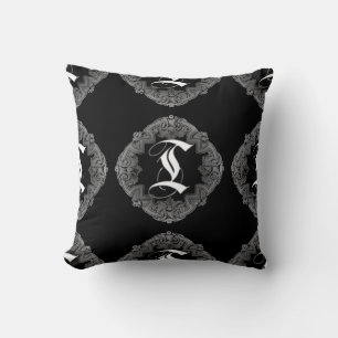 Elegant Gothic Initiaal T Kussen
