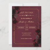 Elegant Gothic Romance Wedding Save the Date (Voorkant)