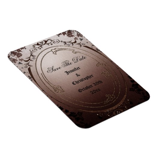 Elegant Gothic Save The Date Bruiloft Magneet (Rechterzijde)