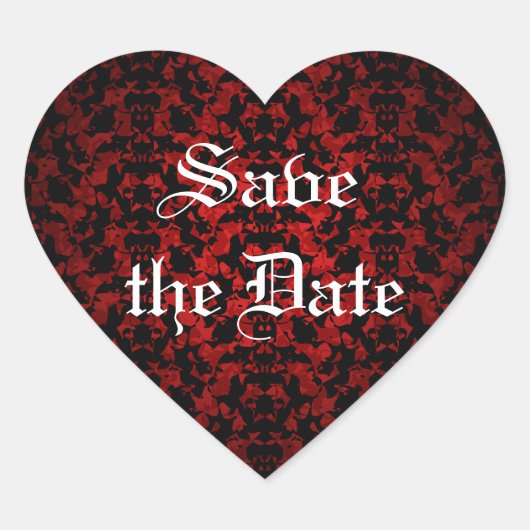 Elegant Gothic Save the Date envelop zegels (Voorkant)
