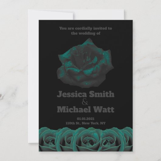 Elegant Gothic Wedding Invitation Kaart (Voorkant)