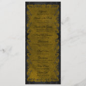 Elegant Gothic Wedding Program Menu (Achterkant)