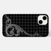 Elegant Gothic wervelontwerp in grijs iPhone 7 Hoe Case-Mate iPhone Case (Achterkant (horizontaal))