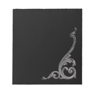 Elegant Gothic wervelontwerp Notitieblok
