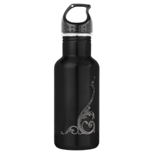 Elegant Gothic wervelontwerp Waterfles