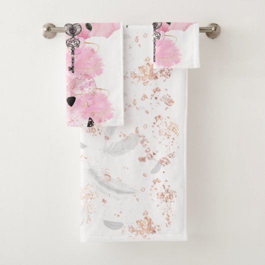 Élégant, gothique, ensemble de serviettes de bain (En situation)