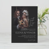 Élégant Gothique Jusqu'À La Mort Faire-part de mar (Debout devant)