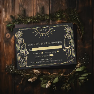 Élégant gothique Les Amoureux Carte Tarot Mariage