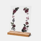 Elégant Gothique Noir Aquarelle Favoris Floraux (Angle)