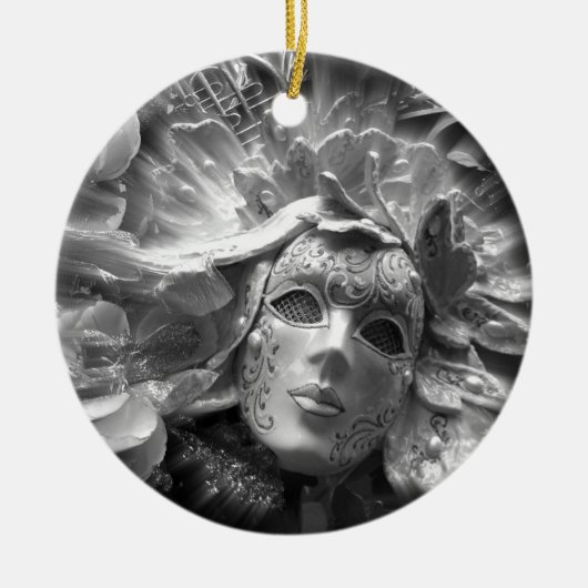 Elegant Gotisch Carnaval Masker Kerst Ornament (Voorkant)