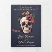 Elegant Gotisch Compleet Trifolded Bruiloft Progra Drieluik Uitnodiging (Cover)