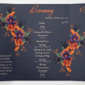 Elegant Gotisch Compleet Trifolded Bruiloft Progra Drieluik Uitnodiging (Binnenkant midden)