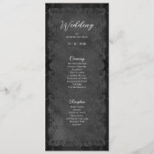 Elegant Gotisch Huwelijksprogramma Menu (Voorkant)