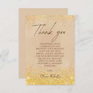 Elegant Goud 60e Verjaardag Bedankkaart