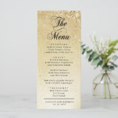 Elegant Goud 70ste Verjaardag Menu (Staand voorkant)
