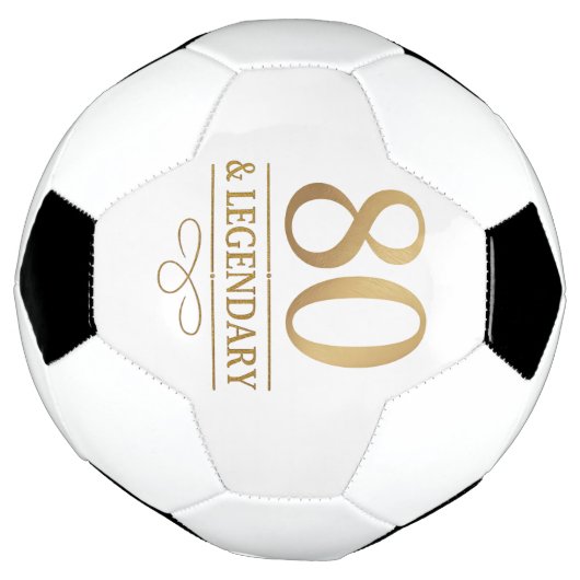 Elegant goud 80e en legendarische verjaardag voetbal (Gedraaid)