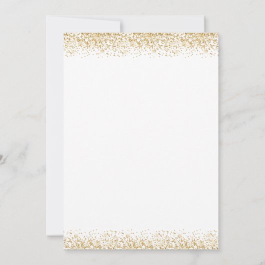 Elegant Goud 80e Verjaardagsfeest Kaart (Achterkant)