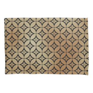 Elegant Goud Abstract Bloemencirkels Patroon Kussensloop