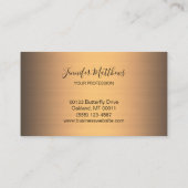 Elegant Goud Agaat Glitter Script Visitekaartje (Achterkant)