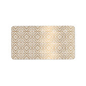 Elegant Goud Arabisch Patroon Label | Luxe Islamit (Voorkant)