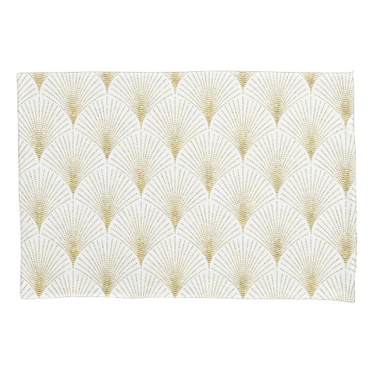 Elegant Goud Art-deco geometrisch patroon Kussensloop (Voorkant)