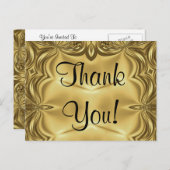 Elegant goud bedankt Briefkaarten (Voorkant / Achterkant)