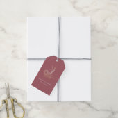Elegant Goud Botanische Bloemen Prijs Labels Cadeaulabel (Met Touw)