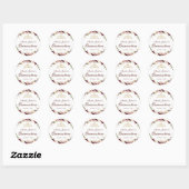 Elegant Goud Bourgogne Bloemen Quinceanera Sticker (Vel)