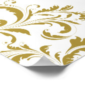 Elegant  Goud Bruiloft Welkomstbord Poster (Hoek)