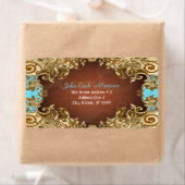 Elegant Goud & Bruin Tones  Lijst Etiket (Insitu)