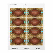 Elegant Goud & Bruin Tones  Lijst Etiket (Full Sheet)