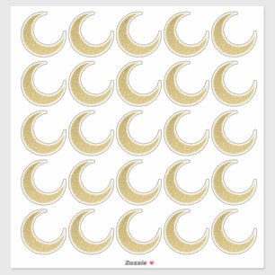 Elegant Goud Celestial Moon Sticker Set