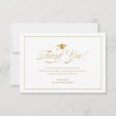 Elegant Goud Dank u Pet Tassel Afstuderen Bedankkaart (Voorkant)