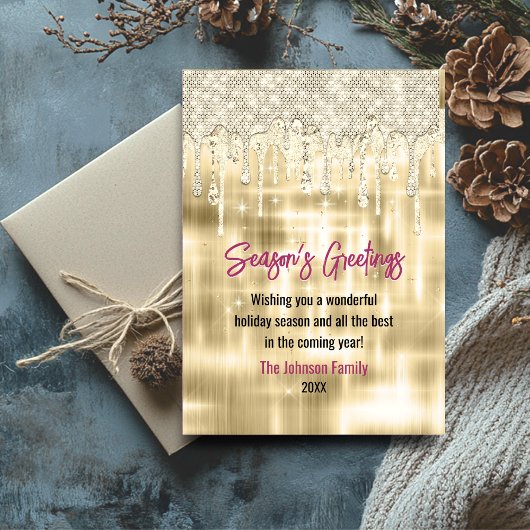 Elegant goud druppels glitter kerst nieuwjaar