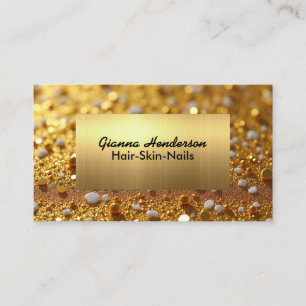 Elegant Goud En Goud Glitter  Visitekaartje