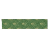 Elegant & Goud en Groen Art-Deco Patroon Korte Tafelloper (Horizontaal)