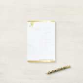 Elegant Goud en Marmer Moderne Eenvoudige Sjabloon Post-it® Notes (Op bureau)