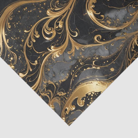 Elegant goud en marmer tissuepapier (Detail)