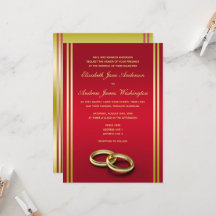 Elegant goud en rood, trouwringen bruiloft