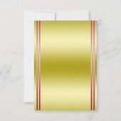 Elegant goud en rood, trouwringen bruiloft save the date (Achterkant)