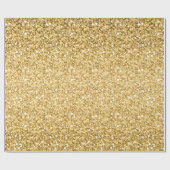 Elegant goud en wit accenten glitter patroon cadeaupapier (Vlak)