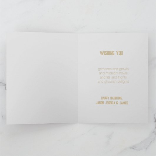 Elegant goud en wit chique volwassen gelukkig Hall Kaart (Binnen)