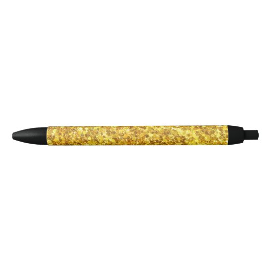 Elegant goud en wit glitter zwarte inkt pen (Voorkant)