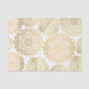 Elegant goud en wit mandala patroon tissuepapier