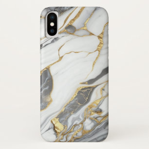 Elegant goud en wit marmer iPhone x hoesje