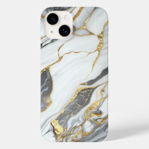 Elegant Goud En Witte Marmer Case-Mate iPhone 14 Hoesje