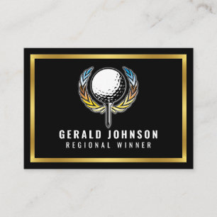 Elegant Goud en Zwart Minimalistisch Visitekaartje