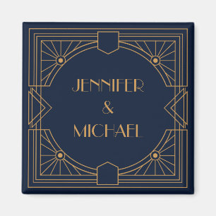 Elegant goud geometrisch art deco ontwerp magneet