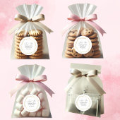 Elegant goud geometrische dank u bruiloft gunst ronde sticker